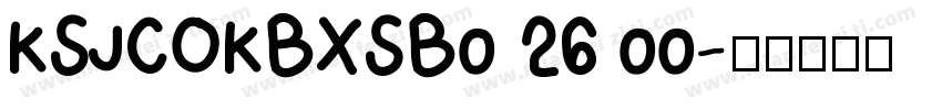 KSJCOKBXSB0 26 00字体转换
